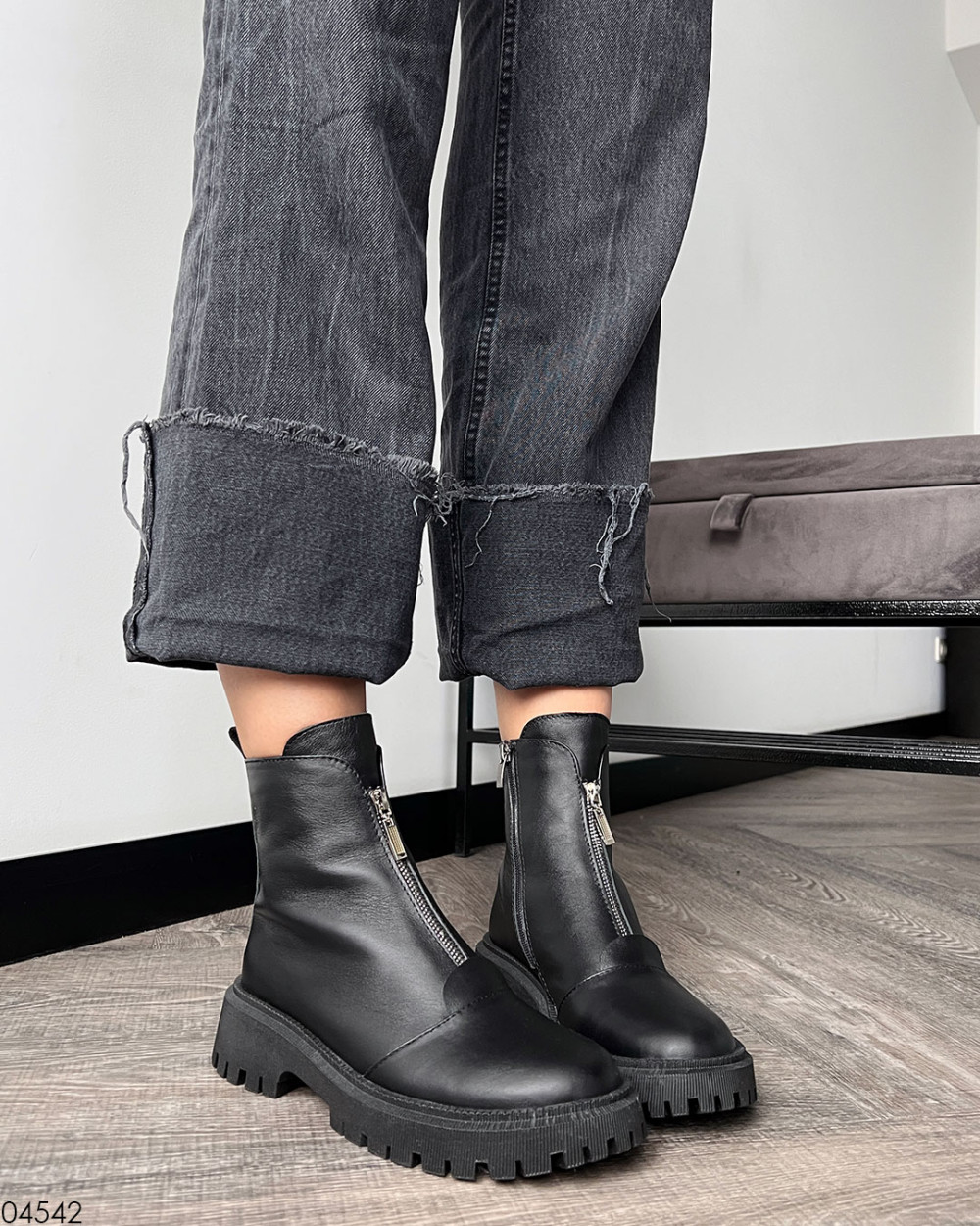 Зимние ботинки из натуральной кожи